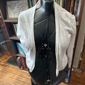 J Crew elevated basics minimalist lightweight white S cardigan